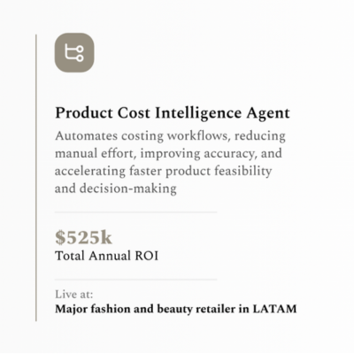 Product Cost Intelligence agent card